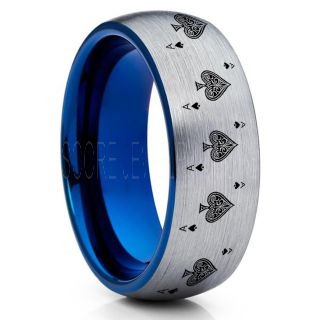 Ace of Spades Ring, Poker Ring, Blackjack Ring, Casino Ring, Joker Ring, Joker Card Suit Ring, Poker Wedding Ring, Silver Poker Ring, Card Suit Wedding Band