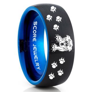 Panther Ring, Leopard Ring, Jaguar Ring, Wild Cats Ring, Black Tungsten Ring, Black Tungsten Wedding Ring, Black Wedding Band, Tungsten Wedding Band 