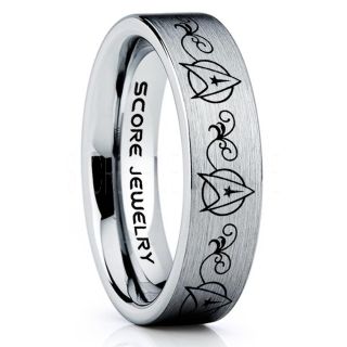 Star Trek Ring, Star Trek Jewelry, Star Trek Wedding Band, Star Trek Wedding Ring, 8mm Silver Tungsten Ring, Silver Tungsten Wedding Band