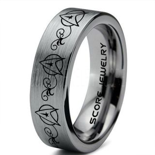 Star Trek Ring, Star Trek Jewelry, Star Trek Wedding Band, Star Trek Wedding Ring, 8mm Silver Tungsten Ring, Silver Tungsten Wedding Band