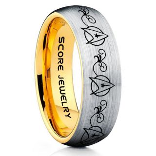 Star Trek Ring, Star Trek Jewelry, Star Trek Wedding Band, Star Trek Wedding Ring, 8mm Silver Tungsten Ring, Silver Tungsten Wedding Band