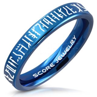 Mandalorian Ring, Star Wars Ring, Customize Your Own Text in Mandalorian, Star Wars Wedding Band, Blue Mandalorian Wedding Ring, Blue Tungsten Band, Mandalorian Wedding Band, Star Wars Wedding Ring, Star Wars Mandalorian Jewelry