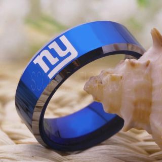 Giants Ring, Giants Jewelry, Blue Tungsten Ring, Blue Wedding Band, Blue Wedding Ring