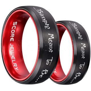 Simply Meant To Be Rings, Jack and Sally Rings, Jack and Sally Wedding Bands, Black Tungsten Rings, Black Tungsten Wedding Bands, Jack and Sally Wedding Rings