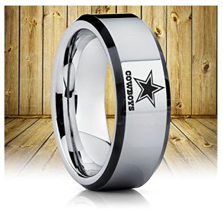Cowboys Ring, Cowboys Wedding Band, Football Ring, Football Wedding Ring