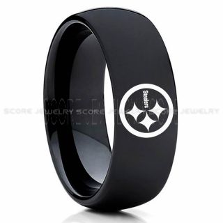 Steelers Ring, Steelers Wedding Ring, Steelers Wedding Band, Football Wedding Band, Football Jewelry