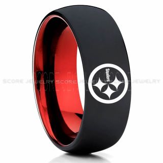 Steelers Ring, Steelers Wedding Ring, Steelers Wedding Band, Football Wedding Band, Football Jewelry