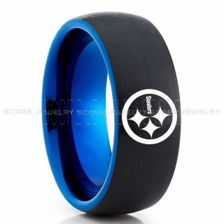 Steelers Ring, Steelers Wedding Ring, Steelers Wedding Band, Football Wedding Band, Football Jewelry