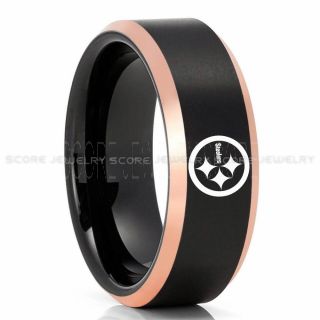 Steelers Ring, Steelers Wedding Ring, Steelers Wedding Band, Football Wedding Band, Football Jewelry