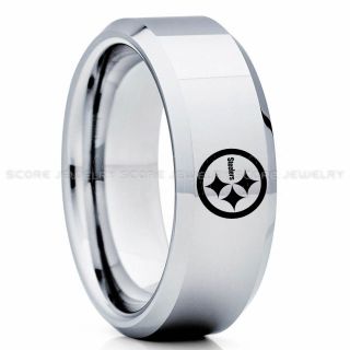 Steelers Ring, Steelers Wedding Ring, Steelers Wedding Band, Football Wedding Band, Football Jewelry
