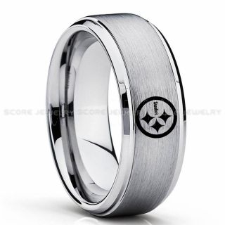 Steelers Ring, Steelers Wedding Ring, Steelers Wedding Band, Football Wedding Band, Football Jewelry