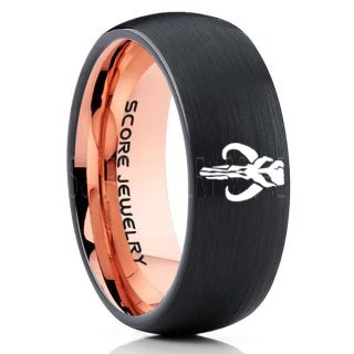 Boba Fett Ring, Boba Fett Mythosaur Skull Ring, Boba Fett Mandalorian Ring, Star Wars Ring, Star Wars Wedding Band, Black Mandalorian Wedding Ring, Black Tungsten Band, Mandalorian Wedding Band, Star Wars Wedding Ring, Star Wars Mandalorian Jewelry