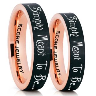 Simply Meant To Be Rings, Jack and Sally Rings, Jack and Sally Wedding Bands, Black Tungsten Rings, Black Tungsten Wedding Bands, Jack and Sally Wedding Rings