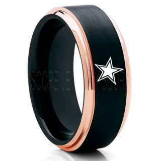 Texas Ring, Texas Football Ring, Dallas Ring, Football Ring, Black Tungsten Ring, Black Tungsten Wedding Ring, Black Wedding Ring, Dallas Football Ring, Dallas Football Wedding Ring