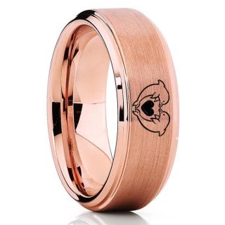 Dolphins Ring, Dolphin Heart Ring, Dolphin Wedding Ring, Dolphin Wedding Band, Marine Life Ring, Bottlenose Dolphins Ring, Rose Gold Tungsten Ring, 14K Rose Gold Wedding Band, Ocean Life Wedding Band