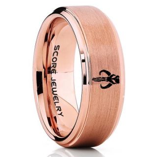 Boba Fett Ring, Boba Fett Mythosaur Skull Ring, Boba Fett Mandalorian Ring, Star Wars Ring, Star Wars Wedding Band, 14K Rose Gold Mandalorian Wedding Ring, Rose Gold Tungsten Band, Mandalorian Wedding Band, Star Wars Wedding Ring, Star Wars Mandalorian Je