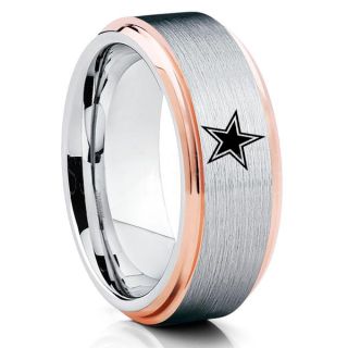 Texas Ring, Texas Football Ring, Dallas Ring, Football Ring, Silver Tungsten Ring, Silver Tungsten Wedding Ring, Silver Wedding Ring, Dallas Football Ring, Dallas Football Wedding Ring