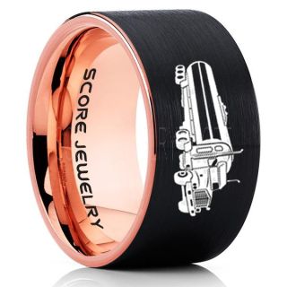 Tank Truck Ring, Tanker Ring, Fuel Truck, Truck Driver Ring, Trucker Ring, Black Tungsten Ring, Trucker Jewelry, Truck Driver Wedding Band, Black Tungsten Band, Black Wedding Ring