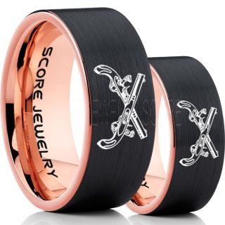 Revolver Rings, 2 Piece Couple Set Vintage Revolver Rings, Military Rings, Handgun Rings, Gun Rings, Antique Revolver Rings, Antique Revolver Jewelry, Black Tungsten Rings