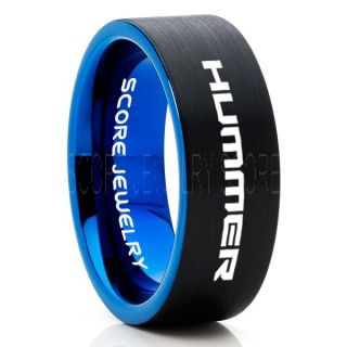 Hummer Ring, GMC Hummer Ring, GMC Truck Ring, Hummer Truck Ring, Trucker Ring, Pickup Truck Ring, GMC Hummer Jewelry, Black Tungsten Ring, Black Tungsten Wedding Band, Black Wedding Band