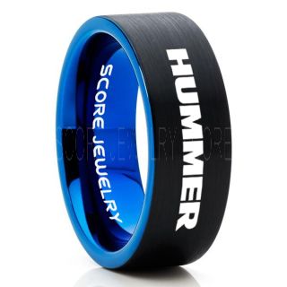 Hummer Ring, GMC Hummer Ring, GMC Truck Ring, Hummer Truck Ring, Trucker Ring, Pickup Truck Ring, GMC Hummer Jewelry, Black Tungsten Ring, Black Tungsten Wedding Band, Black Wedding Band