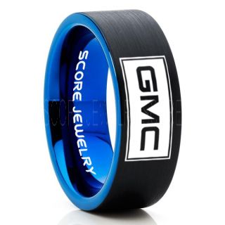 GM Ring, GM Truck Ring, Truck Ring, Trucker Ring, Pickup Truck Ring, GM Jewelry, Black Tungsten Ring, Black Tungsten Wedding Band, Black Wedding Band