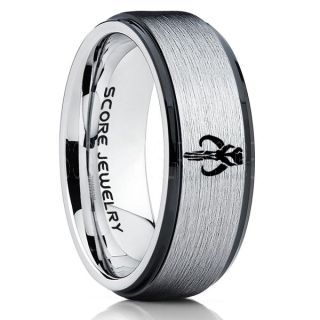Boba Fett Ring, Boba Fett Mythosaur Skull Ring, Boba Fett Mandalorian Ring, Star Wars Ring, Star Wars Wedding Band, Silver Mandalorian Wedding Ring, Silver Tungsten Band, Mandalorian Wedding Band, Star Wars Wedding Ring, Star Wars Mandalorian Jewelry