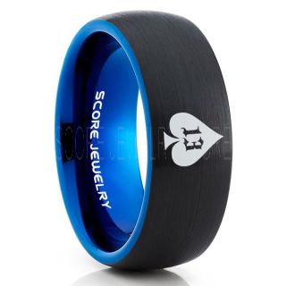 Ace of Spades Ring, 13 of Spades Ring, Number 13 Lucky Ring, Number 13 Ring, Poker Ring, Blackjack Ring, Casino Ring, Joker Ring, Joker Card Suit Ring, Poker Wedding Ring, Black Poker Ring, Card Suit Wedding Band