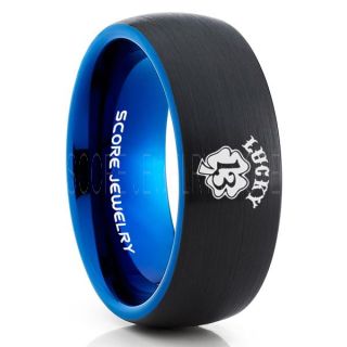 Clover Ring, Lucky 13 Ring, Lucky 13 Jewelry, Shamrock Ring, Irish Ring, Saint Patrick Black Tungsten Ring, Black Clover Tungsten Band, Shamrock Tungsten Wedding Ring, Black Wedding Ring