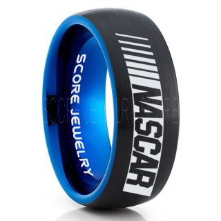 NASCAR Ring, NASCAR Jewelry, Racing Ring, Racing Flag Ring, Checkered Flag Ring, Chequered Flag Ring, Black Tungsten Ring, Car Racing Ring, Black Wedding Band, Black Tungsten Ring