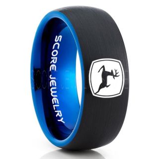 John Deere Ring, Farmer Ring, Agriculture Ring, Construction Machinery Ring, John Deere Jewelry, John Deere Machinery Ring, Farmer Tungsten Wedding Ring, Black Tungsten Ring