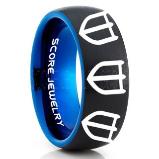 Final Fantasy Ring, Final Fantasy Jewelry, Paladin Ring, Gamer Ring, Final Fantasy Paladin Wedding Ring, Final Fantasy Wedding Band, Black Tungsten Ring, Black Wedding Band