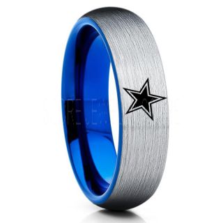 Texas Ring, Texas Football Ring, Dallas Ring, Football Ring, Silver Tungsten Ring, Silver Tungsten Wedding Ring, Silver Wedding Ring, Dallas Football Ring, Dallas Football Wedding Ring