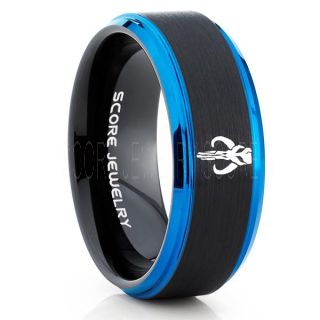 Boba Fett Ring, Boba Fett Mythosaur Skull Ring, Boba Fett Mandalorian Ring, Star Wars Ring, Star Wars Wedding Band, Black Mandalorian Wedding Ring, Black Tungsten Band, Mandalorian Wedding Band, Star Wars Wedding Ring, Star Wars Mandalorian Jewelry