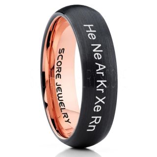 Noble Gases Ring, Inert Gases Ring, Aerogens Ring, Periodic Table Ring, Elements Ring, Helium Ring, Neon Ring, Argon Ring, Krypton Ring, Xenon Ring, Radon Ring, Science Ring, Science Jewelry, Science Teacher Ring, Teacher Jewelry