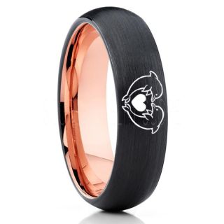Dolphins Ring, Dolphin Heart Ring, Dolphin Wedding Ring, Dolphin Wedding Band, Marine Life Ring, Bottlenose Dolphins Ring, Black Tungsten Ring, Black Wedding Band, Ocean Life Wedding Band