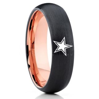 Texas Ring, Texas Football Ring, Dallas Ring, Football Ring, Black Tungsten Ring, Black Tungsten Wedding Ring, Black Wedding Ring, Dallas Football Ring, Dallas Football Wedding Ring