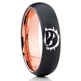 Dolphins Ring, Dolphin Heart Ring, Dolphin Wedding Ring, Dolphin Wedding Band, Marine Life Ring, Bottlenose Dolphins Ring, Black Tungsten Ring, Black Wedding Band, Ocean Life Wedding Band