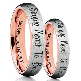 Simply Meant To Be Rings, Jack and Sally Rings, Jack and Sally Wedding Bands, Silver Tungsten Rings, Silver Tungsten Wedding Bands, Jack and Sally Wedding Rings